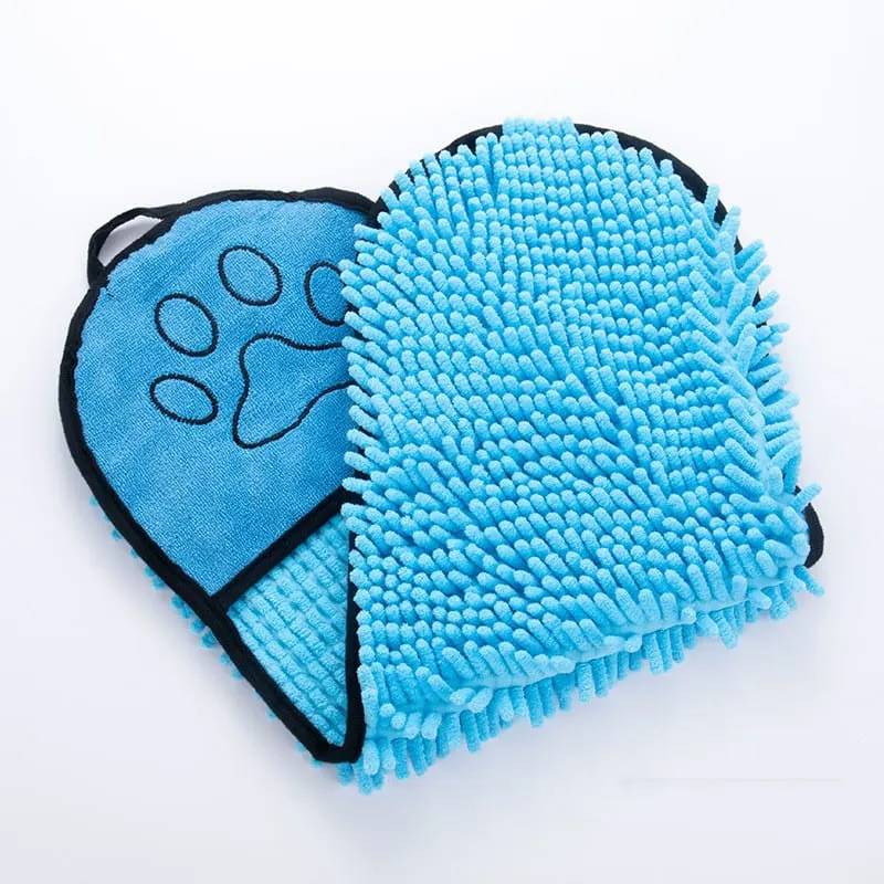 paw-print bath mitt