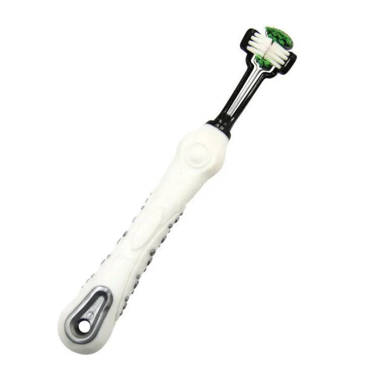three-sided pet toothbrush